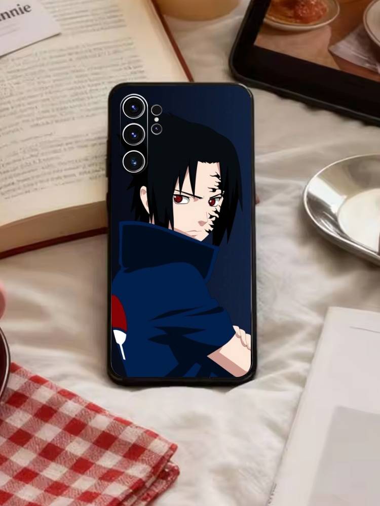P-Narutos Cover K-Uchiha Phone Case For Samsung S26,S25,S24,S23,S22,S21,S20,Ultra,Plus,FE Black Soft Cover