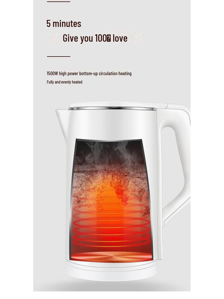 Originaler 2,5-Liter-Wasserkocher mit Wärmespeicherung, Verbrühungsschutz und Trockenbrandschutz.