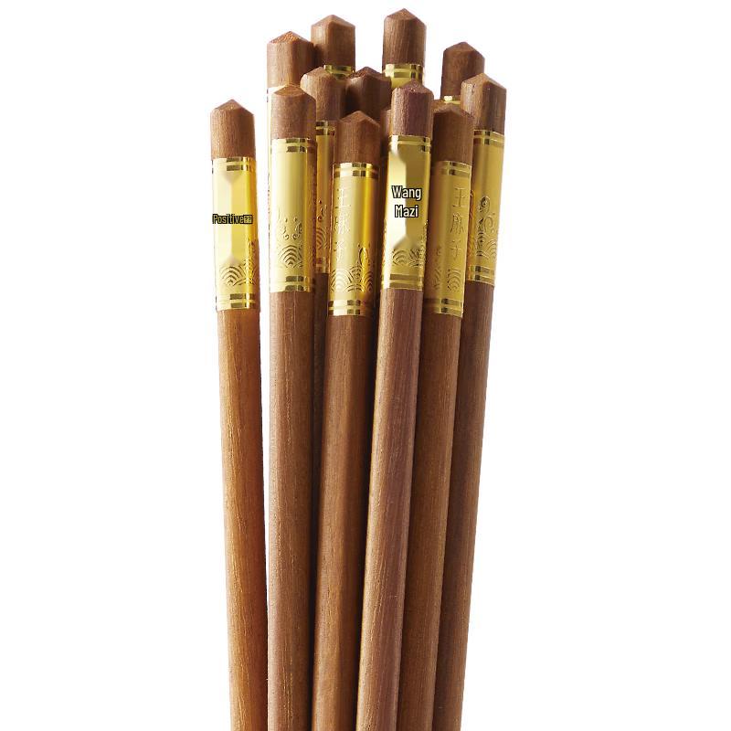 Wang Mazi Light Luxury Natural Red Sandalwood Chopsticks 10 Pairs