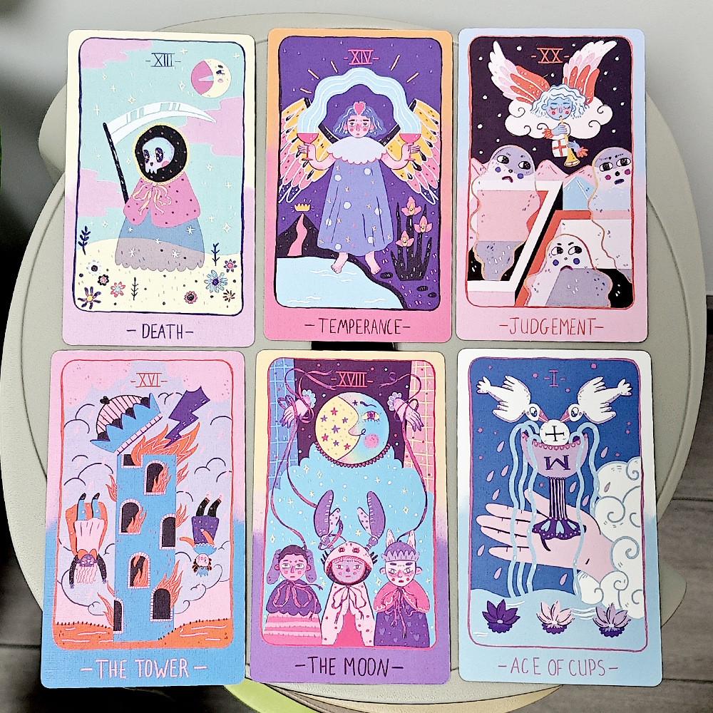 Tarot Kartenspiel 78 Karten Set Mit Texturierter Oberfläche Für Spirituelle Praxis