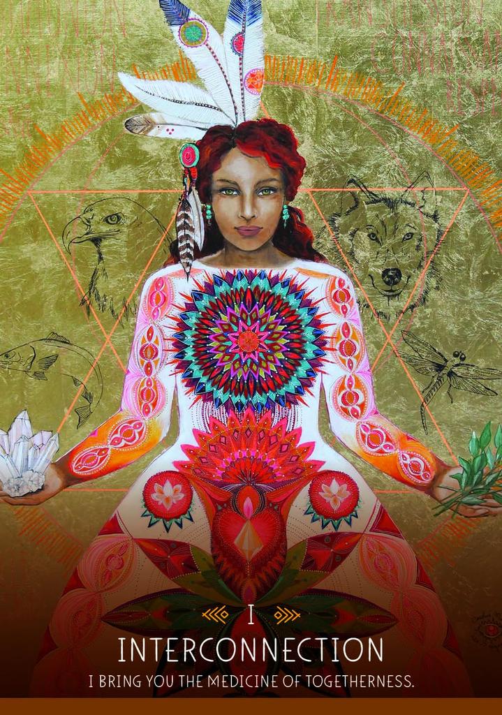 Kancharo 49-Card Oracle Card Set, Tarot Reading [The Medicine Woman Oracle], Includes Japanese Oracle Card Basic Instructions & Pouch (Authentic)