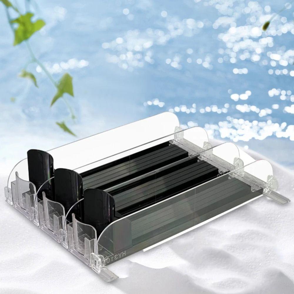 Self-Pushing Drink Organizer Dispenser Adjustable Width Can Shelf Pusher  Water