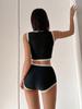 Korean Style Slimming Women's Two-Piece Swimwear Set - Sports Tank Top