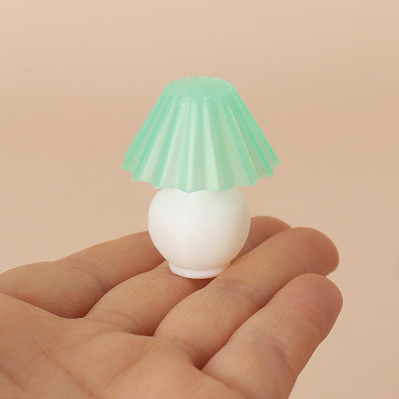 Miniatur-Falten-Tischlampe Puppenhauszubehör 1:12er Maßstab Mini Schreibtischlampe für Puppenhaus Schlafzimmer Wohnzimmer Dekoration