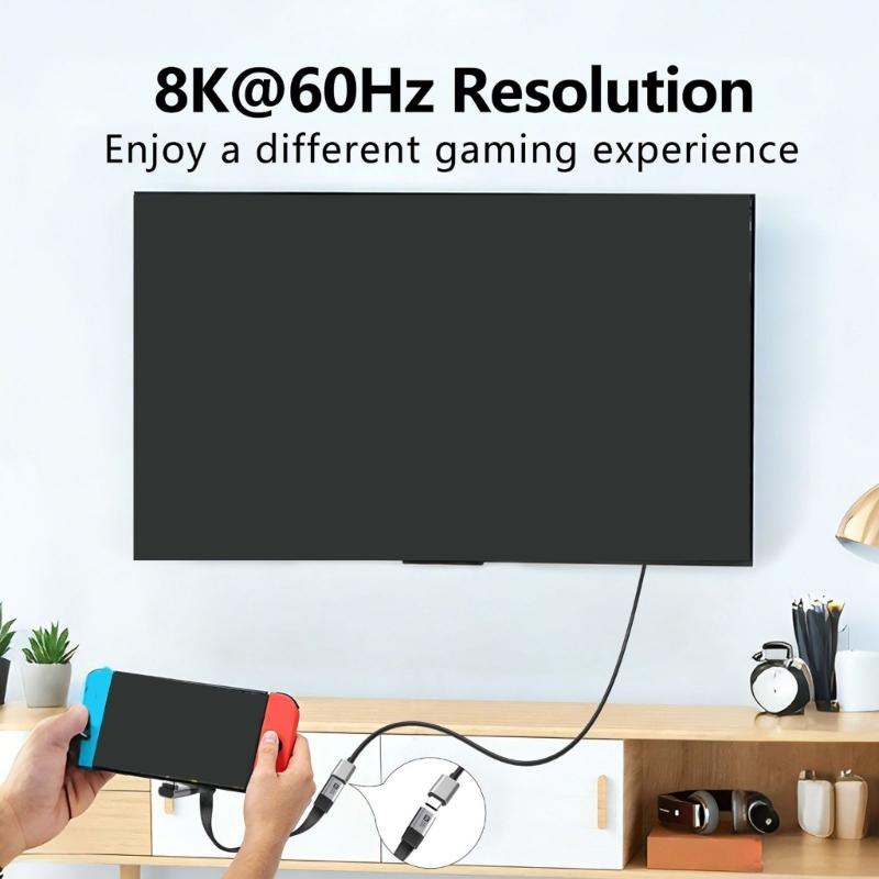 USB C Cable Supports 8K60Hz Video 240W Power Delivery 80Gbps Data Transmission For Laptop Phone USB4 Charging Wire