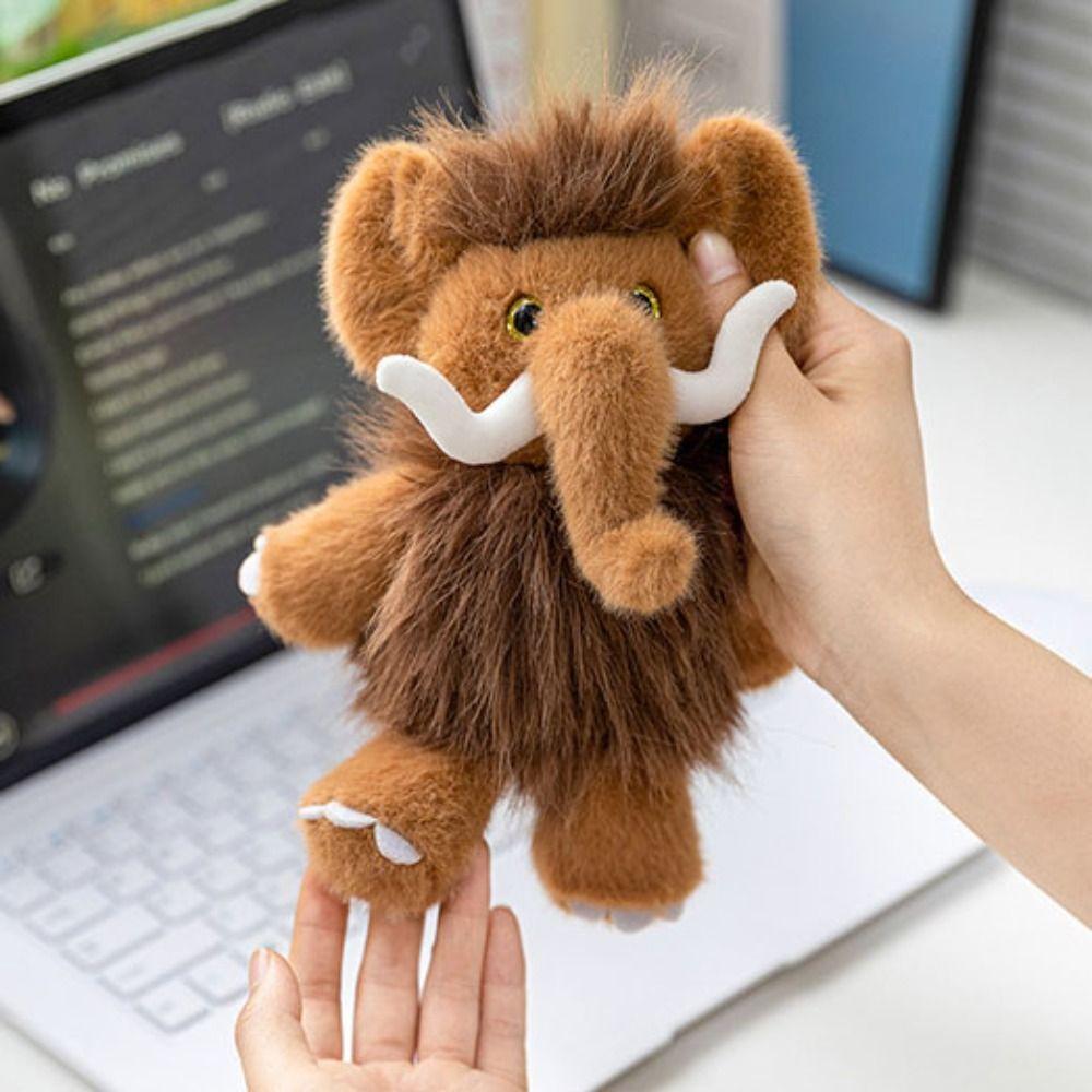Plush Realistic Mammoth Stuffed Toy Stuffed Animal Mammoth Plush Doll  Kids Gift