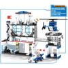 WOMA TOY Hot Sale Assemble DIY Police Headquarte Station Model Building Blocks Bricks Toy for Kids