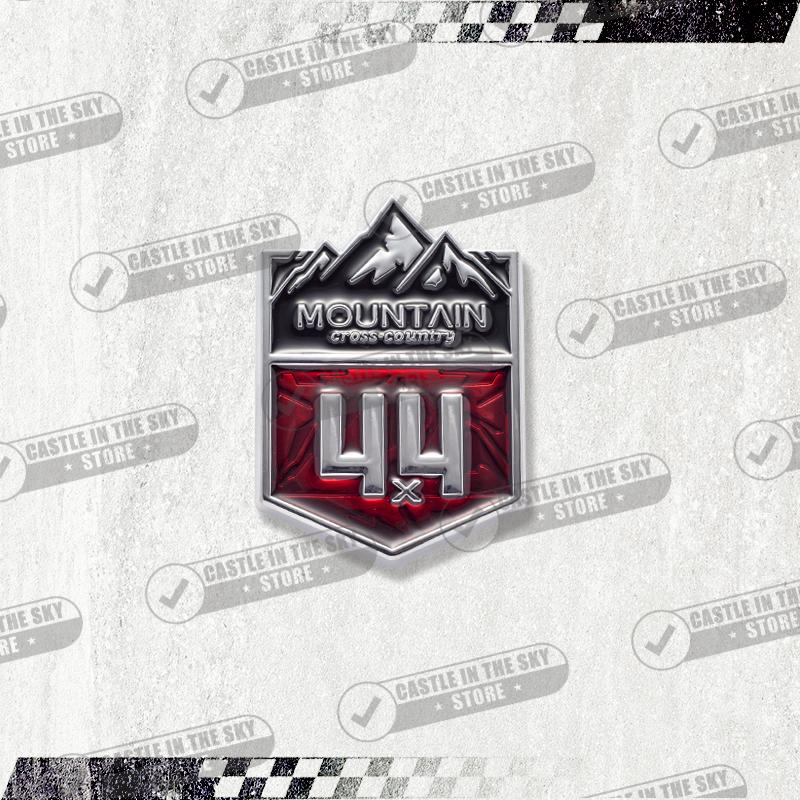 1Pc 3D Car Sticker 4x4 Mountain Front Grille Badge Metal Decal Emblem For Wrangler Grand Cherokee Compass Silverado Accessories
