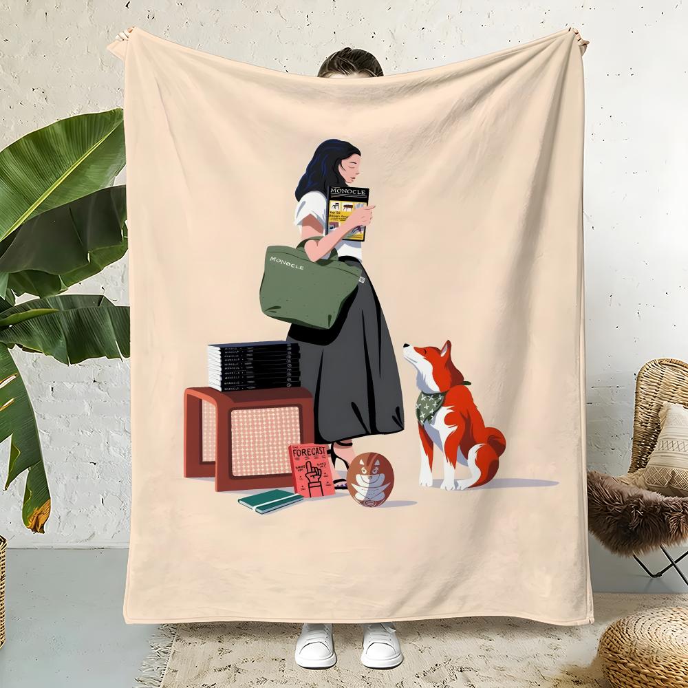 Artist P-PaulSirand Throw Flannel Throw Blanket,Bed Home Office Nap Blanket Travel,Camping,Picnic Blanket Soft Decor 75x90cm