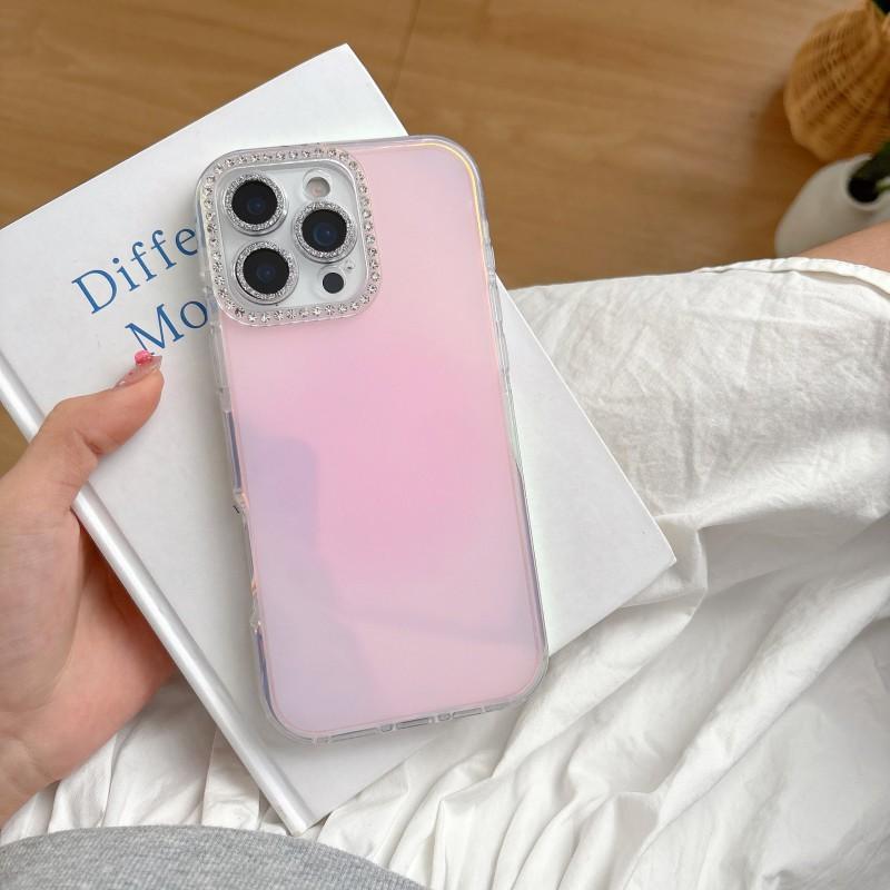 

2-in-1 Round Edge Material Suitable IPhone 16 ProMax Phone Case Apple 15PM Colorful Fine Hole Jelly iPhone 15 Plus розовый