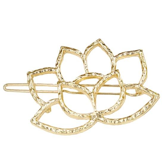 

Retro Hollow Lotus Flower Alloy Hairpin Hair Clip Women Headwear Accessories