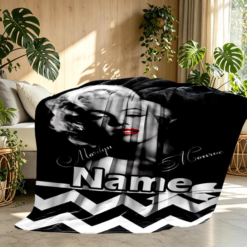 Custom Name Personalized Singer Print Blanket, Home Decor, Bedroom, Sofa, Camping, Couch, Gifts for Birthday Christmas