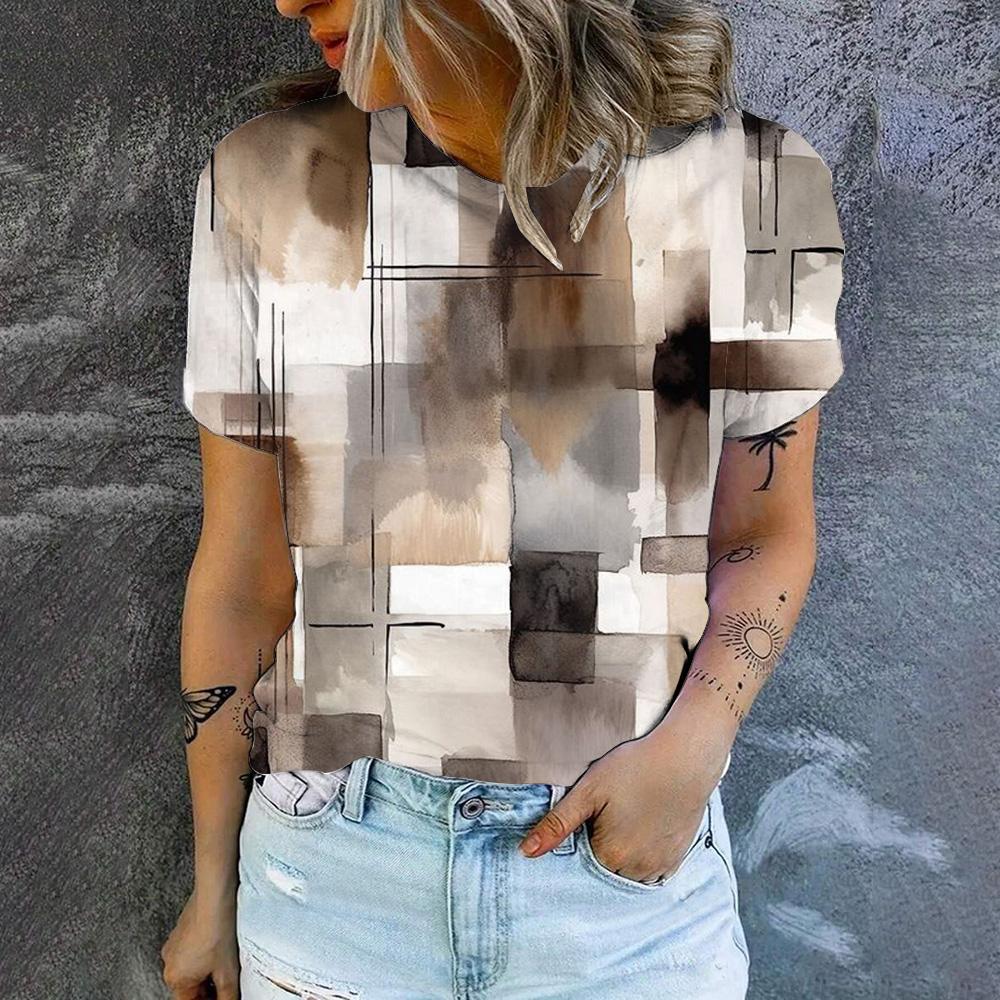 Элегантная женская футболка с круглым вырезом — фото 5