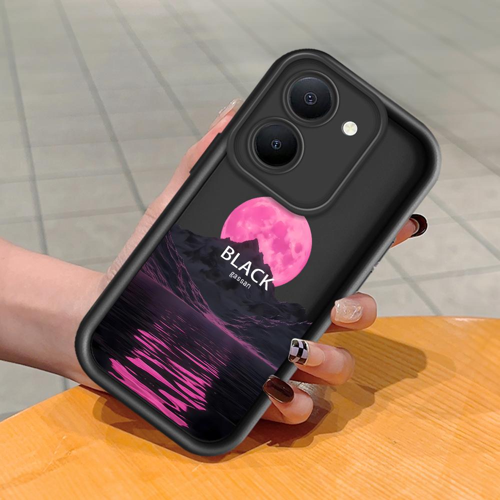 

Мягкий силиконовый квадратный чехол с рисунком лестницы для телефона, полное покрытие, противоударный защитный резиновый чехол для камеры для Vivo Vivo Y21G чёрный