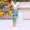 Resin Bunny Decor Easter Desk Statue Rabbit with Scepter Resin Rabbit Animal Sculpture Spring Creative Tabletop Ornaments for