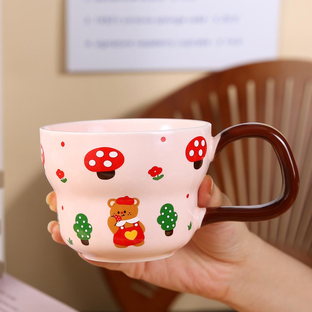 Cute Animal Mugs Household Ceramic Cups  High Appearance Level Couple Drinking Cups  Birthday Gifts and Souvenirs