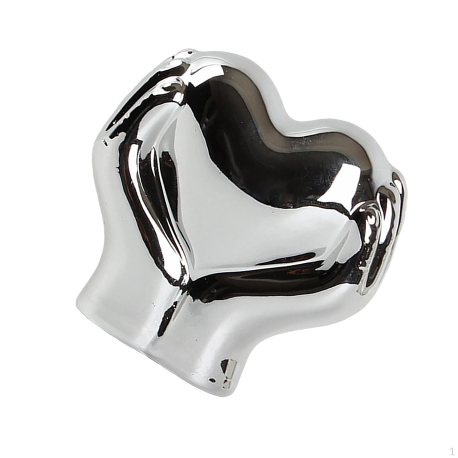 

Керамическая статуэтка в виде сердца, романтическая статуэтка для домашнего декора, скульптура, украшение для рабочего стола, шкаф Silver Without Hand