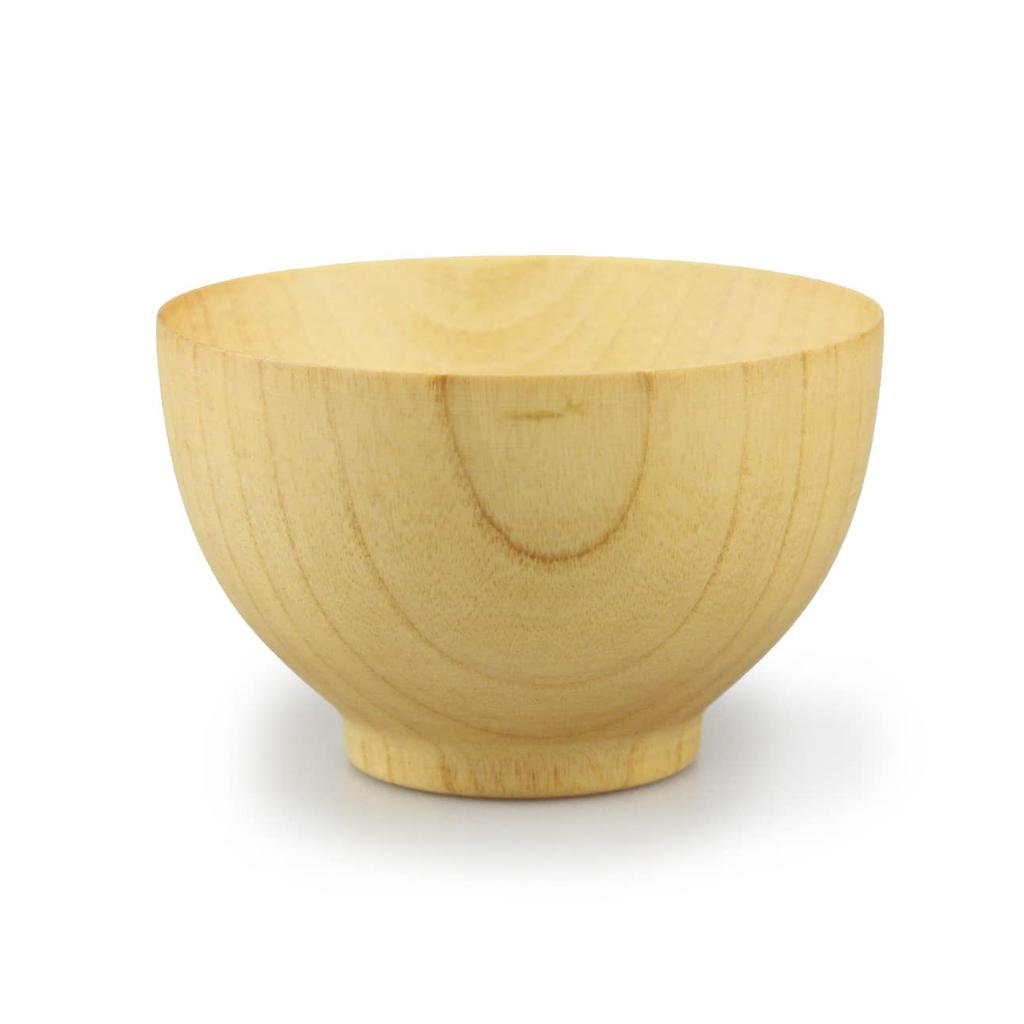 Fujishiro Kogei Wooden Soup Bowl, Dishwasher Safe, Nanotechno Glass Coating (Yamato Style)