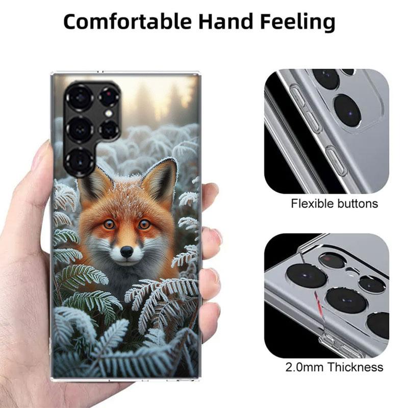 The Red Fox in Winter Ice and Snow Cases Phone Case for Samsung Galaxy S26 Ultra S25 Edge S24 S23 FE S21 Plus S20 S22 S10 Cover