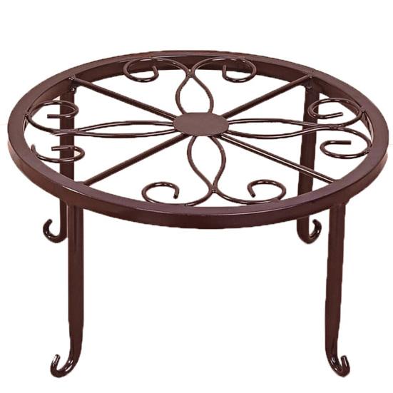 Flower Pot Rack Hollow Round Plant Pot Stand Floor Flower Display Shelf Balcony Decor for Indoor