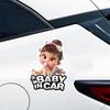 2pc Baby in Car- Youngsters Safety Vinyl Decals 4.13''x5.91''- Baby on Board Waterproof Stickers for Car Windows, Bumper & Rear Window - to Alert