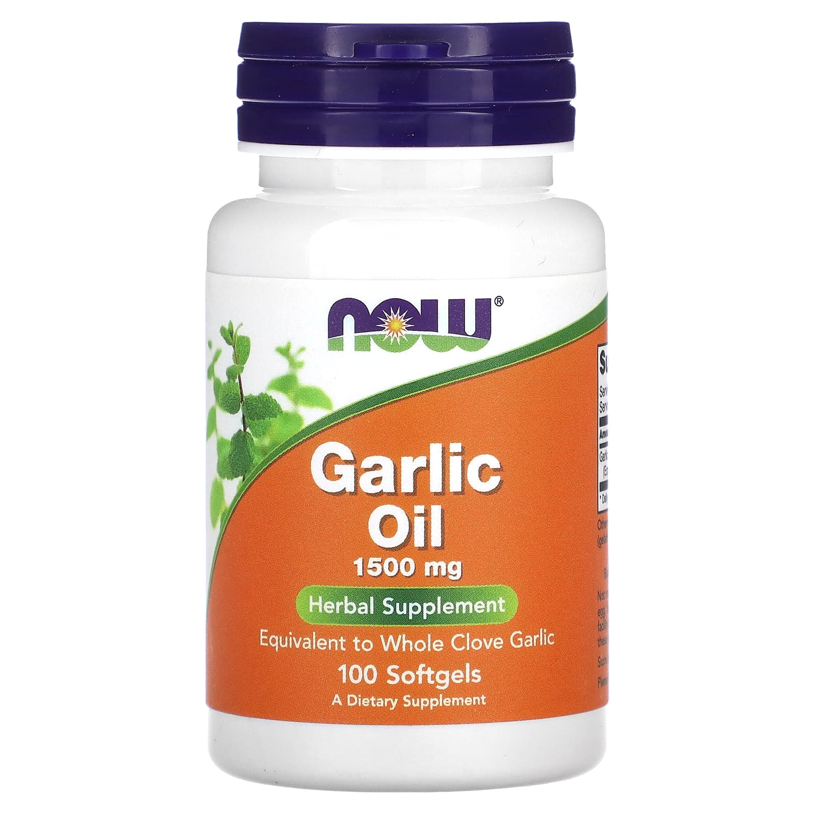 

Garlic Oil, 1,500Mg, 100 Softgels