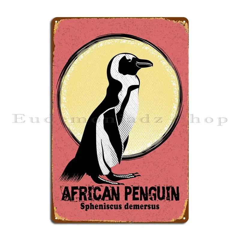 African Penguin Metal Plaque Cave Garage Custom Cinema Rusty Tin Sign Poster 20x30cm(7.8x11.8inch)