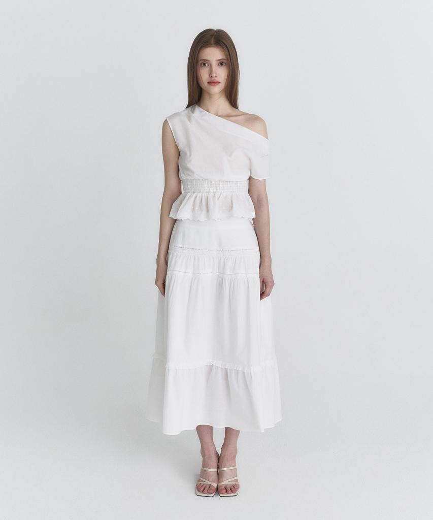 Not Your Rose Lace Tiered Long Skirt (Ivory)