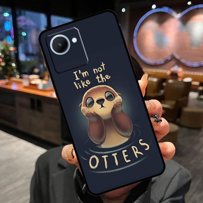 Cute Cartoon Otter Case For Realme 13 Pro Plus 12 11 14 15 GT6 GT7 Pro C15 C35 C53 C55 C61 C63 C65 C67 C71 C75
