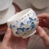 Taza de té Maestra de Jade de Sebo Taza Mil Millas Jiangshan Taza Individual de Kung Fu Jianzhan Taza Grande para Cata de Té Cuenco de Té Taza de Meditación