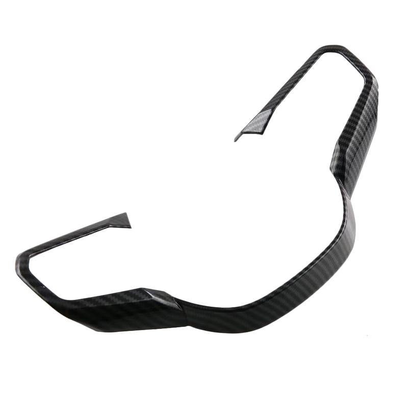 Carbon Fiber Car Steering Wheel Decoration Frame Cover Trim For Dodge Ram 1500 2018 Left Hand Drive