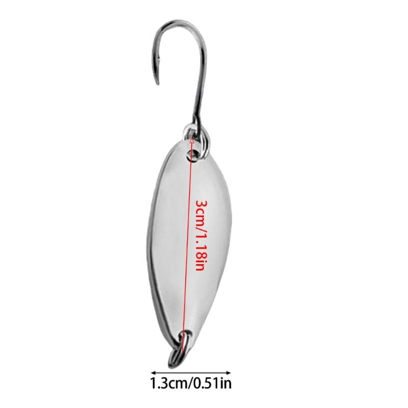 Metal Jig Spoon Lures Trouts Fishing Spoon Lures Sequins Baits Single Hook Hard Metal Baits for Outdoor Fishing