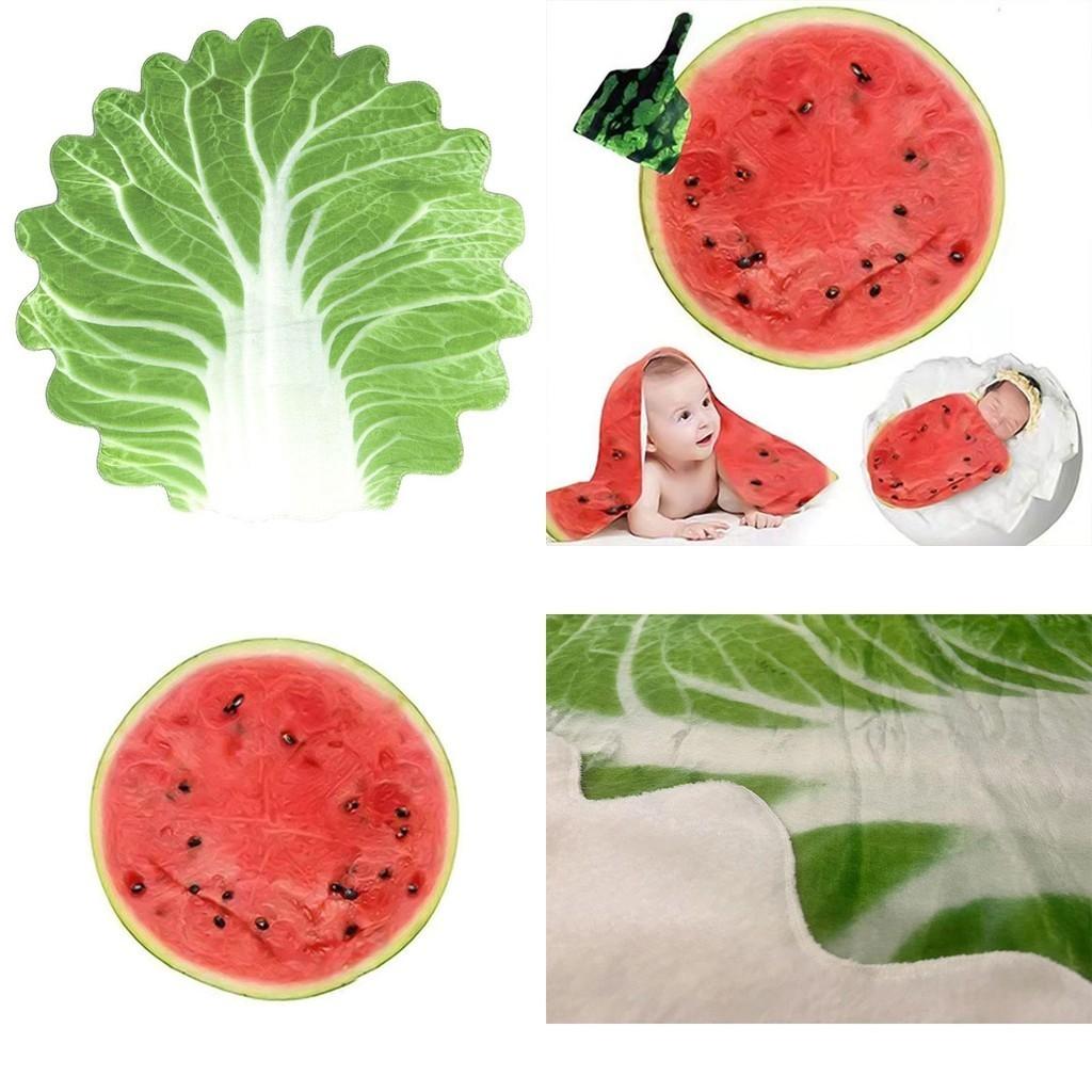 Funny Flannel Baby Wrap Blanket With Matching Hat Soft And Cozy Tortilla Cabbage Egg Roll Fried Egg Watermelon And Pizza Styles