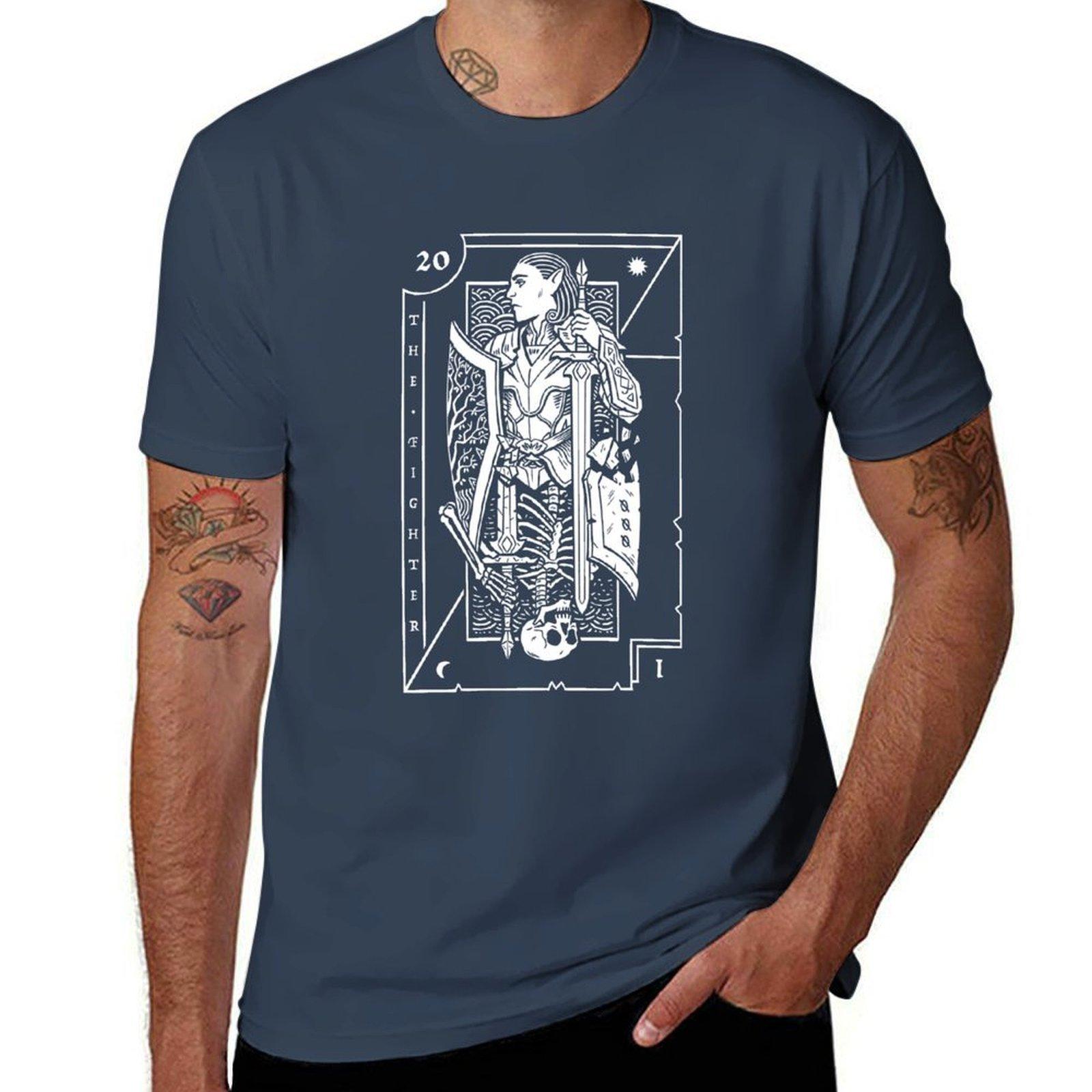 Dnd Death Save The Fighter Tshirt Durable Work Wear Tshirt S