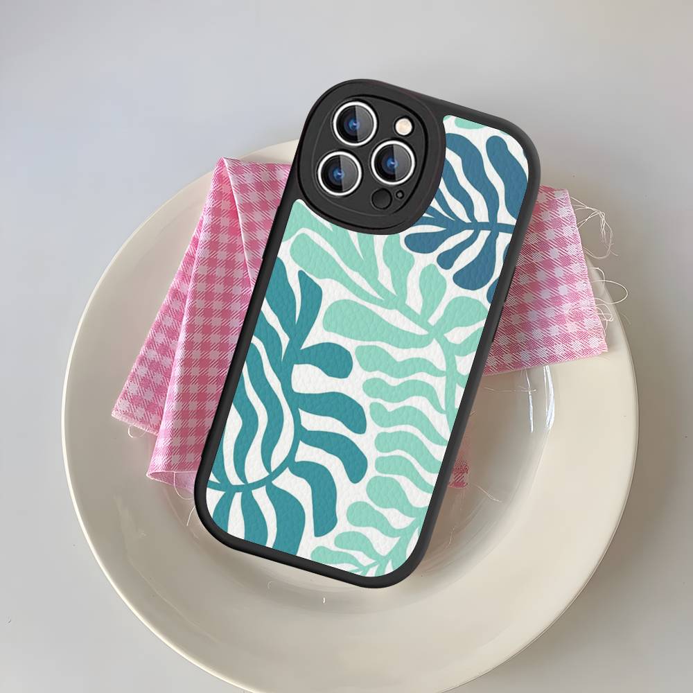 

Flower Abstract Market Phone Case For IPhone 16 15 14 13 12 11 Pro Max Plus Leather Cover iPhone 15 pro
