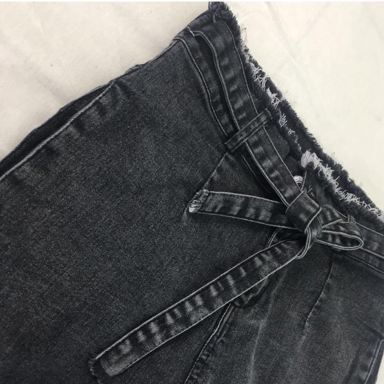 Høy midje jeans for kvinner Slim Stretch Denim Jean Bodycon Duskbelte Bandasje Skinny Push Up Jeans Kvinne Klær 4XL 5XL
