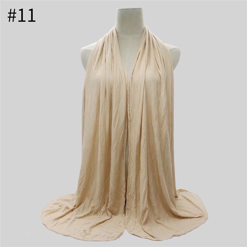 170X60Cm Modal Cotton Jersey Hijab Scarf Ramadan Long Muslim Shawl Plain Soft Turban Wraps For Women Africa Headband