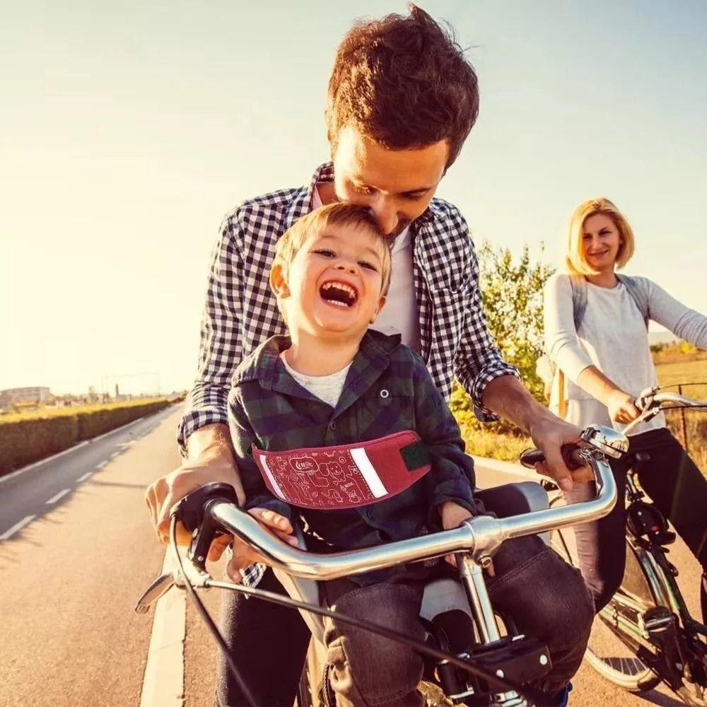 Antypoślizkowe Dziecięce Szelki Motocyklowe z Odblaskowym Paskiem Bezpieczeństwa na Klatce Piersiowej Przenośny Pasek Brzuszny dla Kierowcy