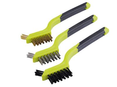 Set of 3 Brushes - Nylon, Brass, Stainless Steel