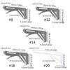 Folding Shelf Brackets Stainless Steel Collapsible Shelf Bracket Wall Mounted DIY Triangular Brackets for Table Work F
