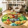 Round Rug Custom NamePlants Vs. Zombies Pattern Non Slip Carpet Home Floor Decor