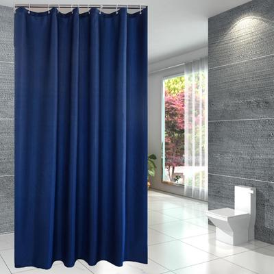 Solid Color Waterproof Bathroom Shower Curtain Mildew Proof Thickened Polyester Bath Curtain
