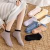Sweet Candy Color Plus Velvet Thickened Warm Socks Coral Velvet Floor Socks Anti-slip Dotted Short-tube Sleep Socks