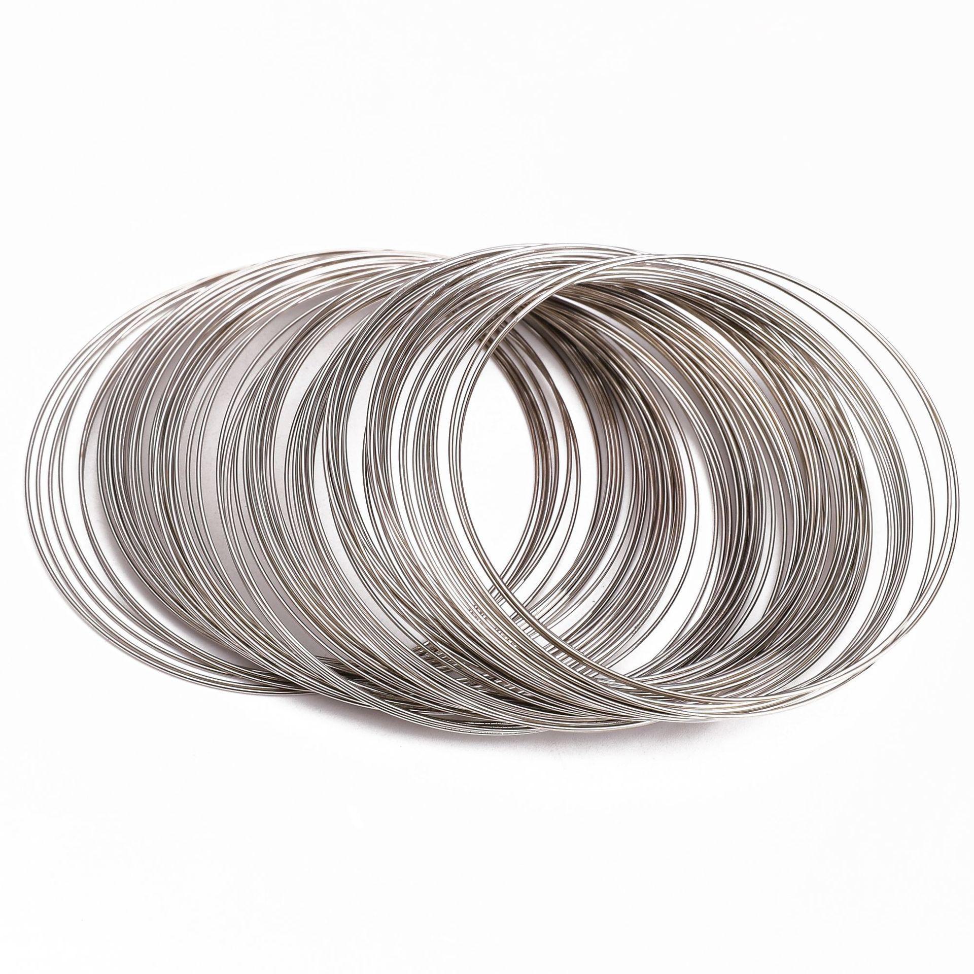 

Аксессуары для украшений своими руками: Комплект из браслета, ожерелья, ошейника и кольца из стальной проволоки с эффектом памяти. 100 circles/pack