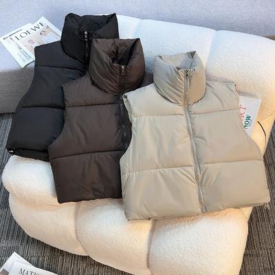 Autumn and Winter Women's Vest Vest Five-color Short Sleeveless Cotton Vest Women