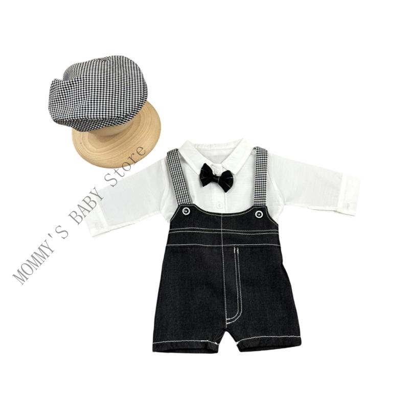 

H3CD Toddlers Photography Props Newborn Photography Costume Hat & Shirt Pant