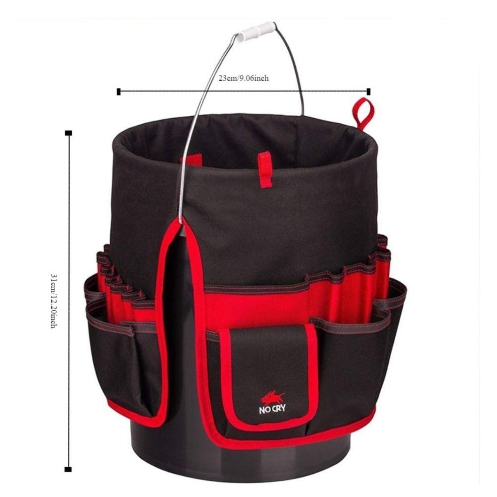 Storage Bag Bucket Organizer Pouch 42 Grids Hand Tool Bag Gardening Tool Bag  Furniture Tools