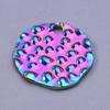 Personality Rainbow Irregular Round Heart Oval Stainless Steel Charm For Jewelry Making Bulk Supplies DIY Simple Earring Pendant