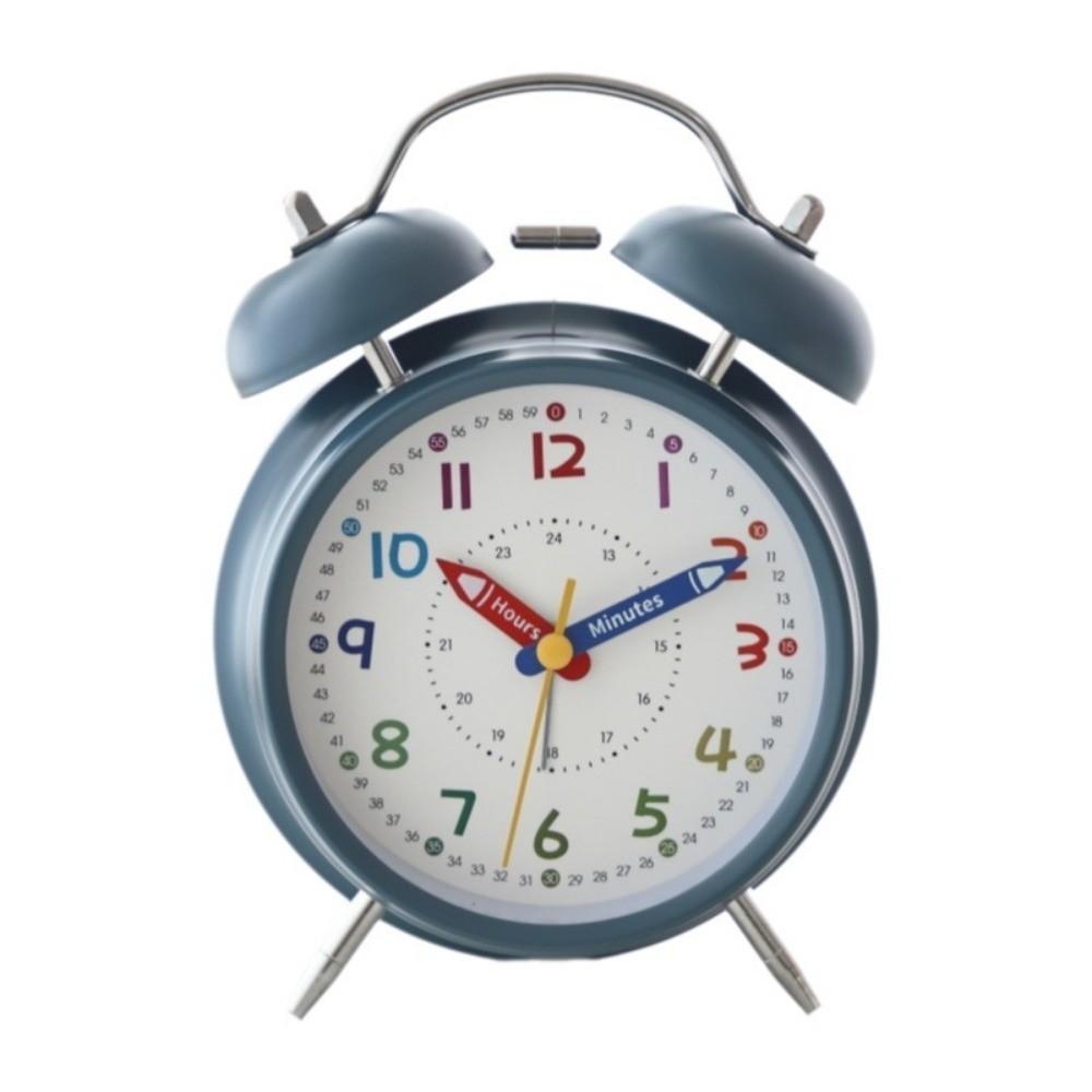 Battery Operated Retro Alarm Clock Portable Bell Alarm Clock Desk Clock Time Management Tool