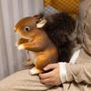 20cm Simulated Squirrel Plush Toy Cute Animal Stuffed Toys Gifts for Squirrel Animal Enthusiasts Kids Birthday Xmas Gifts Decor